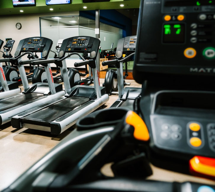 Gym 24/7 Richmond treadmills in cardio room